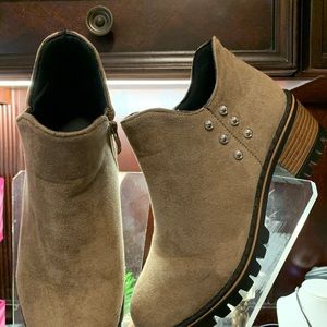 Tan Suede ankle boots